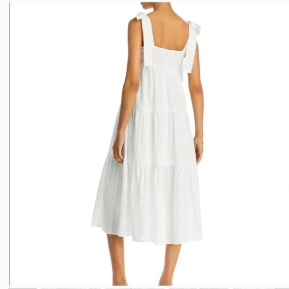 Aqua Womens Cotton Embroidered Midi Dress Small - Picture 3 of 11